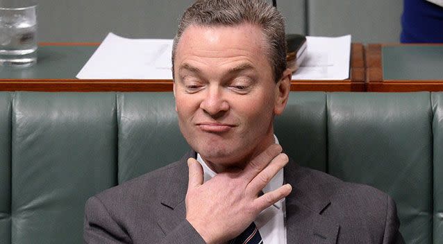 Cabinet minister Christopher Pyne's details were reportedly put online. Source: AAP