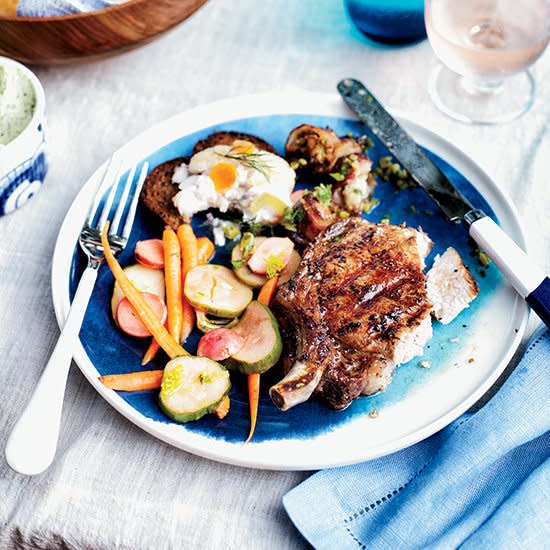 Grilled Double-Cut Pork Chops