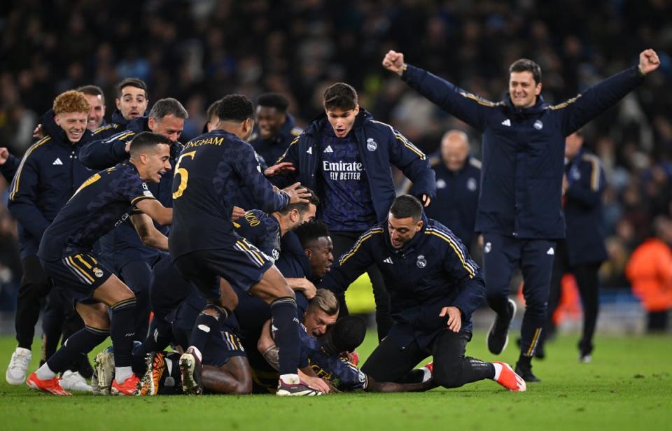 Madrid reached the Champions League semi-finals by beating Man City (Getty Images)