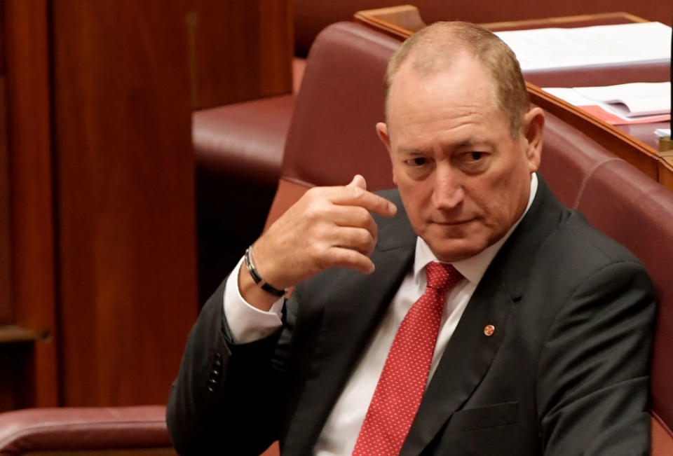 Fraser Anning is reportedly facing bankruptcy. Source: Getty