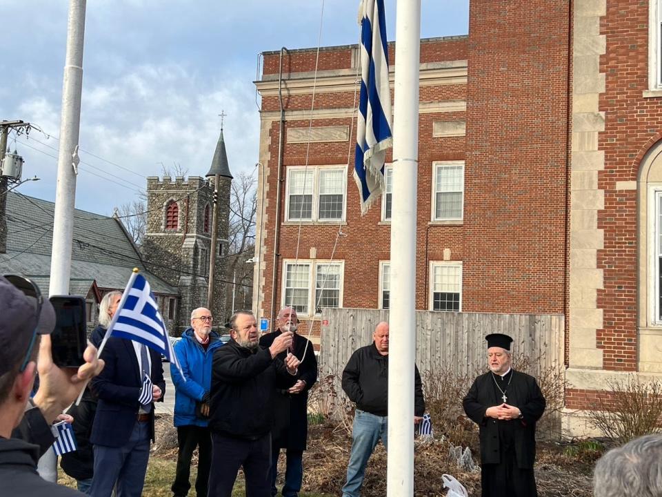 The Annunciation Greek Orthodox Church held a flag-raising ceremony in Dover Saturday, March 25 , 2023in celebration of Greek Independence Day.