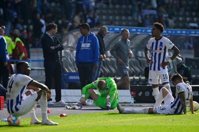 Hertha Berlin were relegated after conceding in added time against Bochum