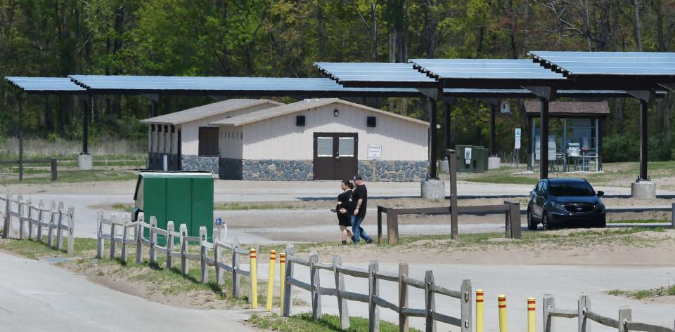 Solar panels installed at Presque Isle State Park Beach 8.