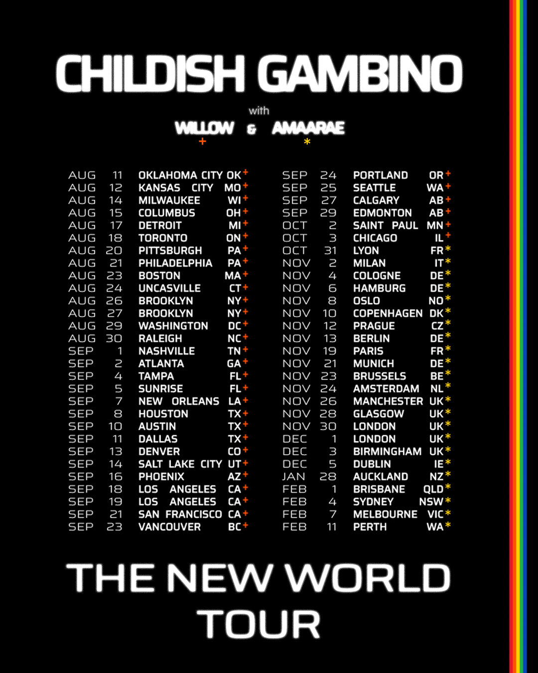 Childish Gambino announces his return to the global stage with new tour.