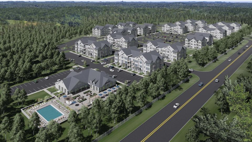 A 2021 architect's rendering shows plans for Colts Neck Manor.