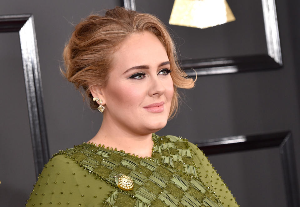 Adele en la 59 edición de los premios Grammy en 2017 en Los Ángeles. (Foto: John Shearer / Getty)