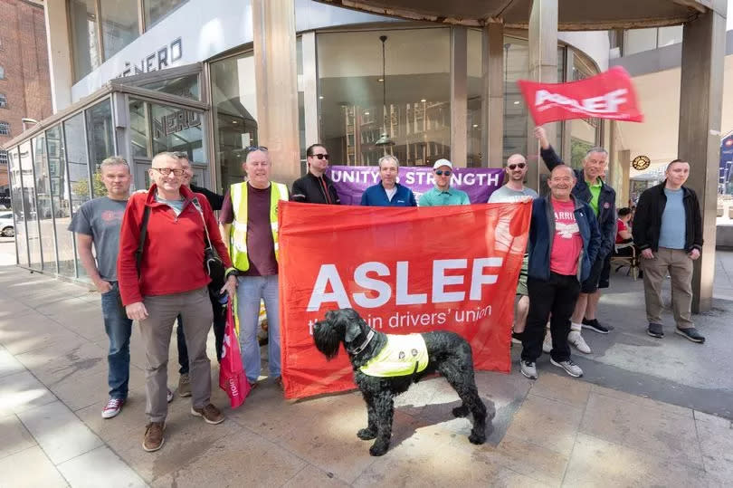 Picket Line at approach to Manchester Piccadilly train station. ASLEF TRAIN strike Manchester UK 3rd of June 2023 -Credit:Gary Roberts Photography/REX/Shutterstock