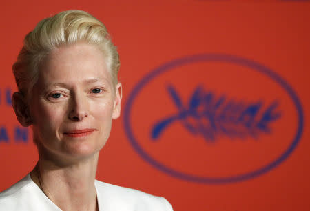 72nd Cannes Film Festival - News conference for the film "The Dead Don't Die" in competition - Cannes, France, May 15, 2019. Cast member Tilda Swinton attends the news conference. REUTERS/Eric Gaillard