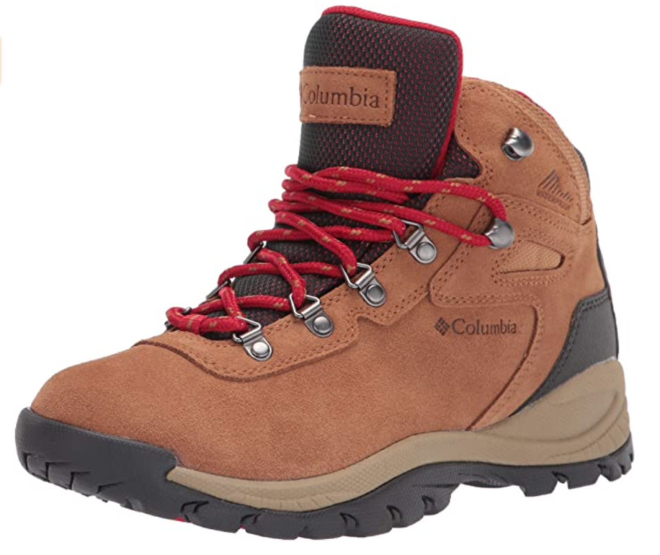 Columbia 'Newton Ridge' Waterproof Hiking Shoes in Elk/Mountain Red (Photo via Amazon)