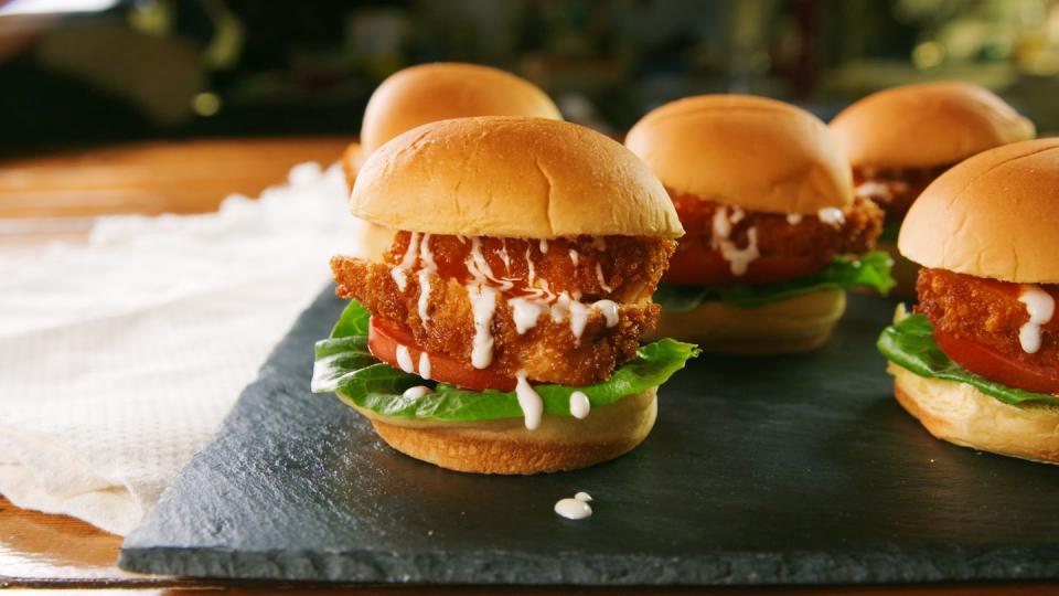 Buffalo Glazed Chicken Sliders