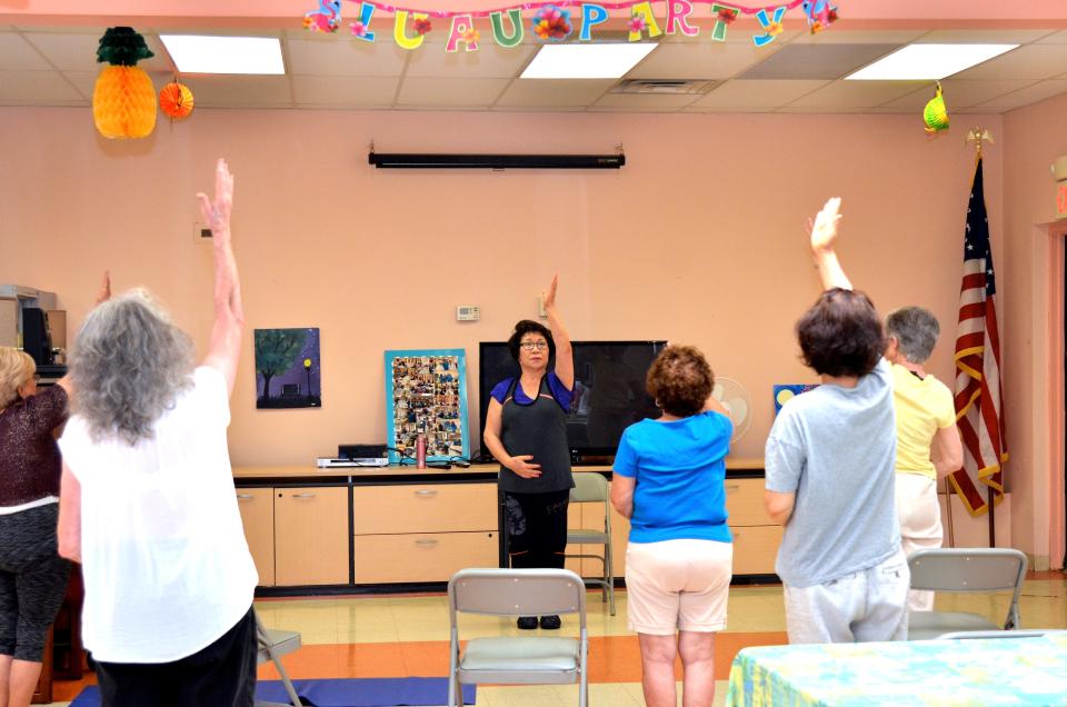 Ridgefield Park Senior Center during a yoga class.