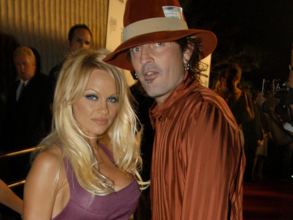 Pamela Anderson and Tommy Lee during "Scary Movie 3"