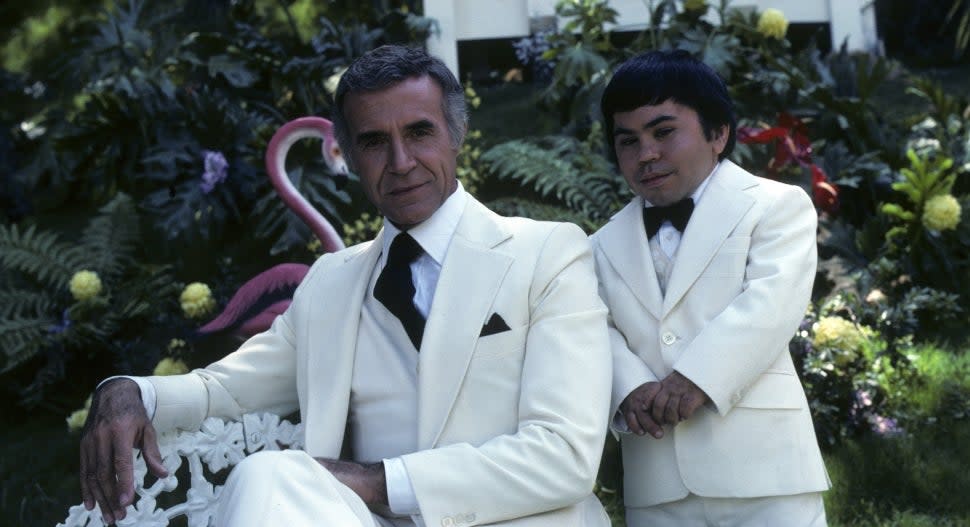 Ricardo Montalban and Herve Villechaize in a promo picture for 'Fantasy Island.'