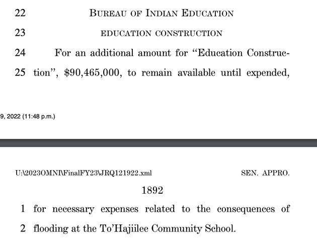 A single sentence on page 1,892 of the 4,155-page omnibus spending bill is a hard-fought victory for Rep. Melanie Stansbury (D-N.M.).