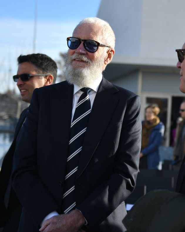 David Letterman attended the unveiling of the bronze sculpture of the likeness of President John F. Kennedy at The Kennedy Center on Saturday. (Photo: Shannon Finney via Getty Images)