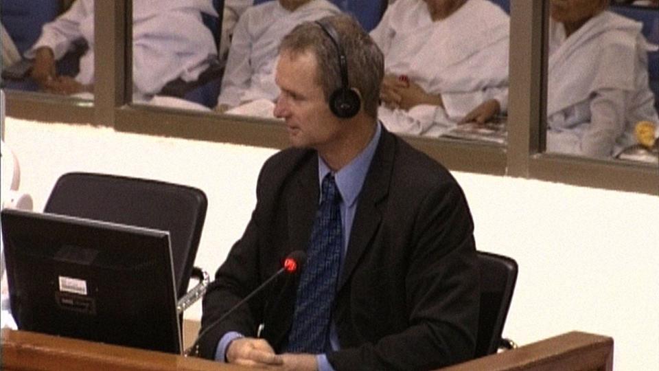 Rob Hamill in court in Cambodia.