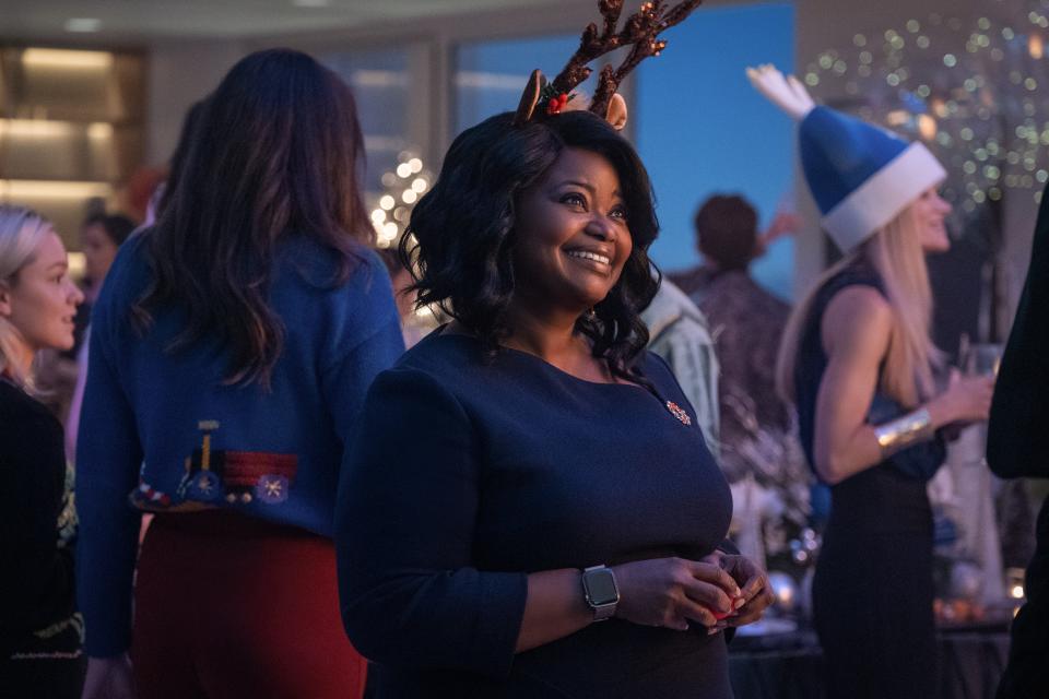 Kimberly (Octavia Spencer) is the assistant for a Scrooge-y PR man in "Spirited."