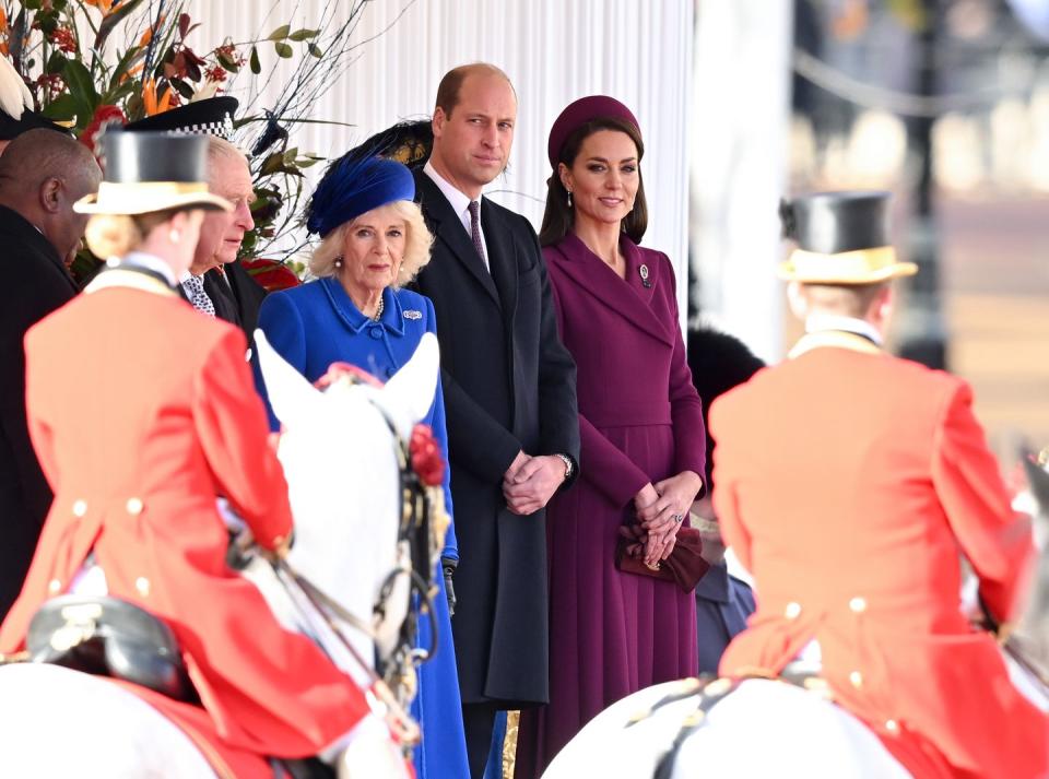 ceremonial welcome by the king and the queen consort, horse guards parade