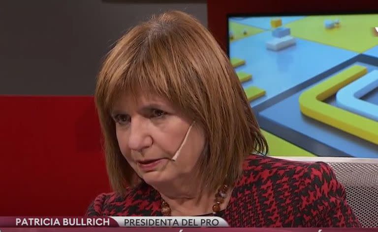 La presidenta del PRO, Patricia Bullrich