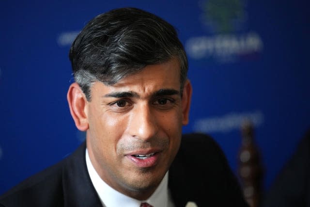 Prime Minister Rishi Sunak at the G7 summit