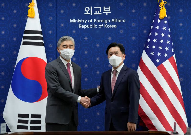 South Korea's Special Representative for Korean Peninsula Peace and Security Affairs Noh Kyu-duk meets U.S. Special Representative for North Korea, Sung Kim in Seoul
