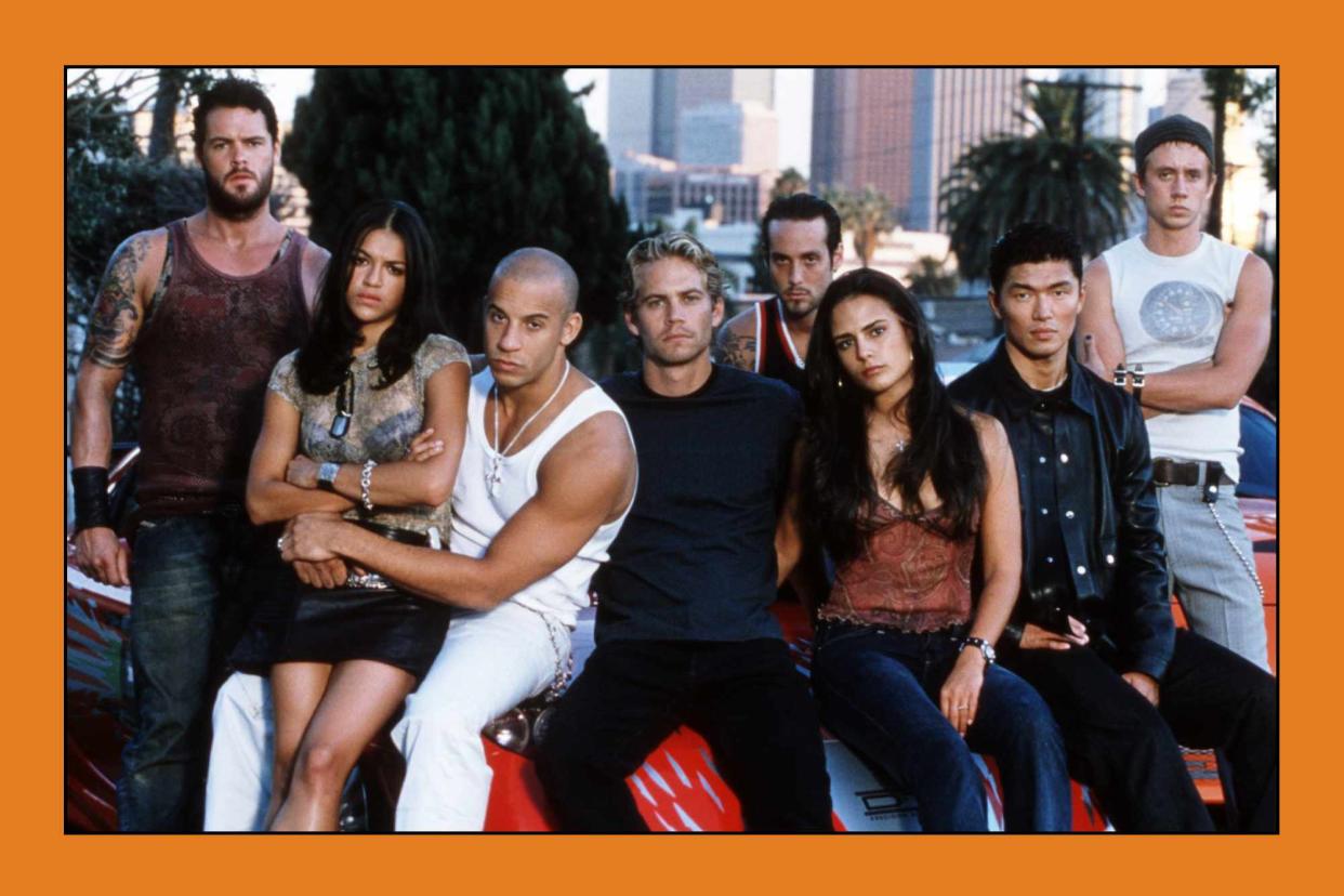 <p>Universal/courtesy Everett Collection</p> (From left to right) Matt Schulze, Michelle Rodriguez, Vin Diesel, Paul Walker, Johnny Strong (rear), Jordana Brewster, Rick Yune, Chad Lindberg from 