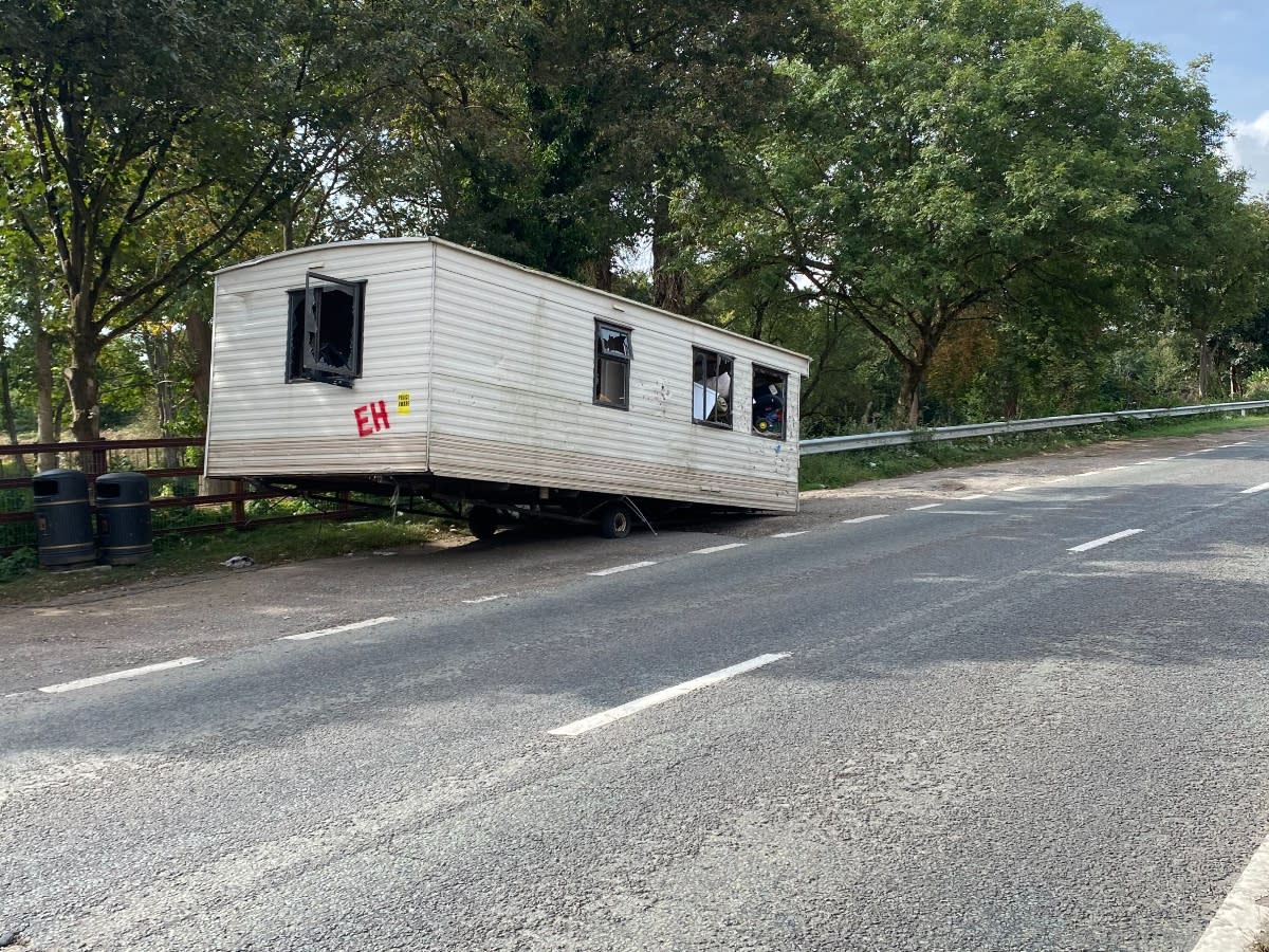 Buckinghamshire council is arranging to have the mobile home removed. (SWNS)
