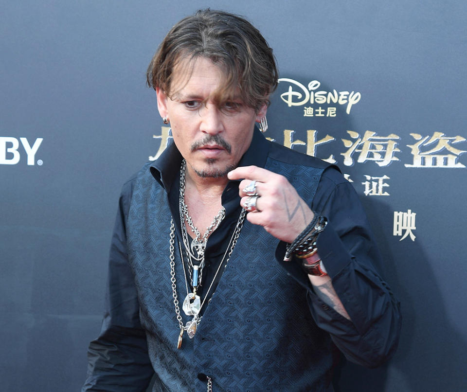 American actor Johnny Depp attends the premiere of film 