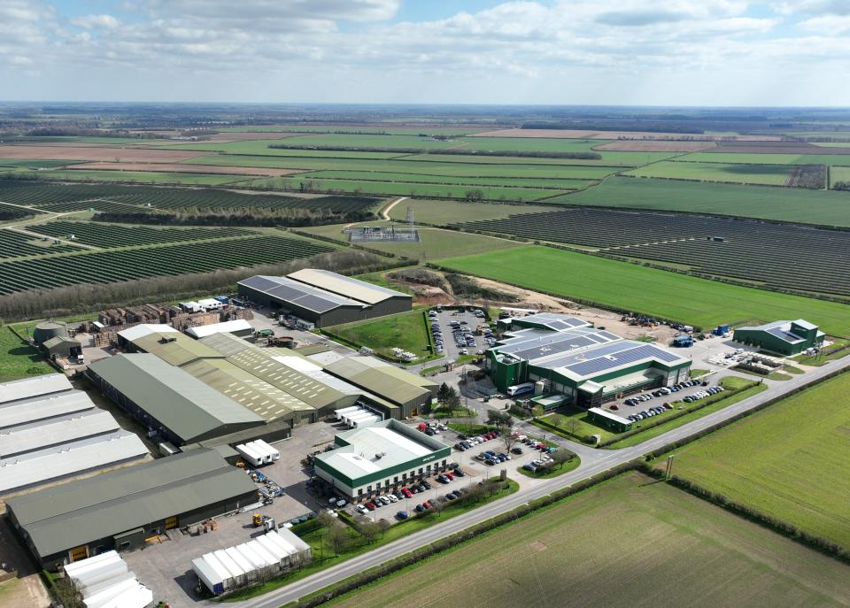 Branston’s site near Lincoln, seen from above. (Branston/ PA)