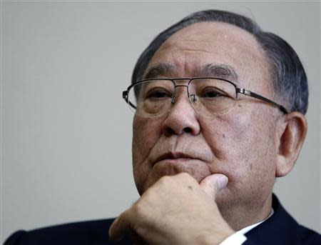 Canon Inc Chairman and CEO Fujio Mitarai participates in an interview with Reuters at the company's headquarters in Tokyo January 9, 2014. REUTERS/Yuya Shino