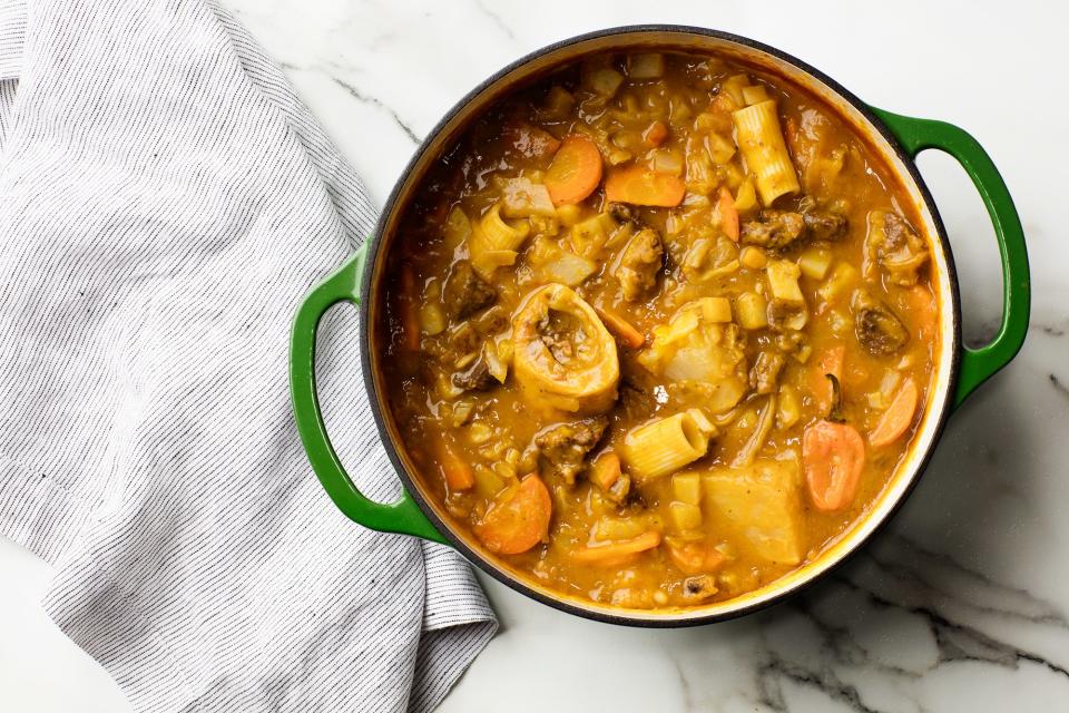 Haitian Beef and Pumpkin Soup (
 Soup Joumou )