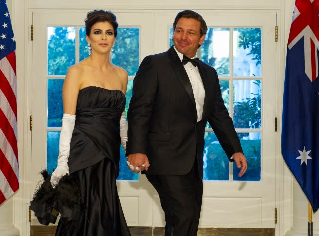 Governor Ronald DeSantis (Republican of Florida) and Casey DeSantis arrive for the State Dinner hosted by United States President Donald J. Trump and First lady Melania Trump in honor of Prime Minister Scott Morrison of Australia and his wife, Jenny Morrison, at the White House in Washington, DC on Friday, September 20, 2019.