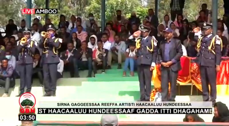 Funeral of Ethiopian musician Haacaaluu Hundeessaa in Ambo
