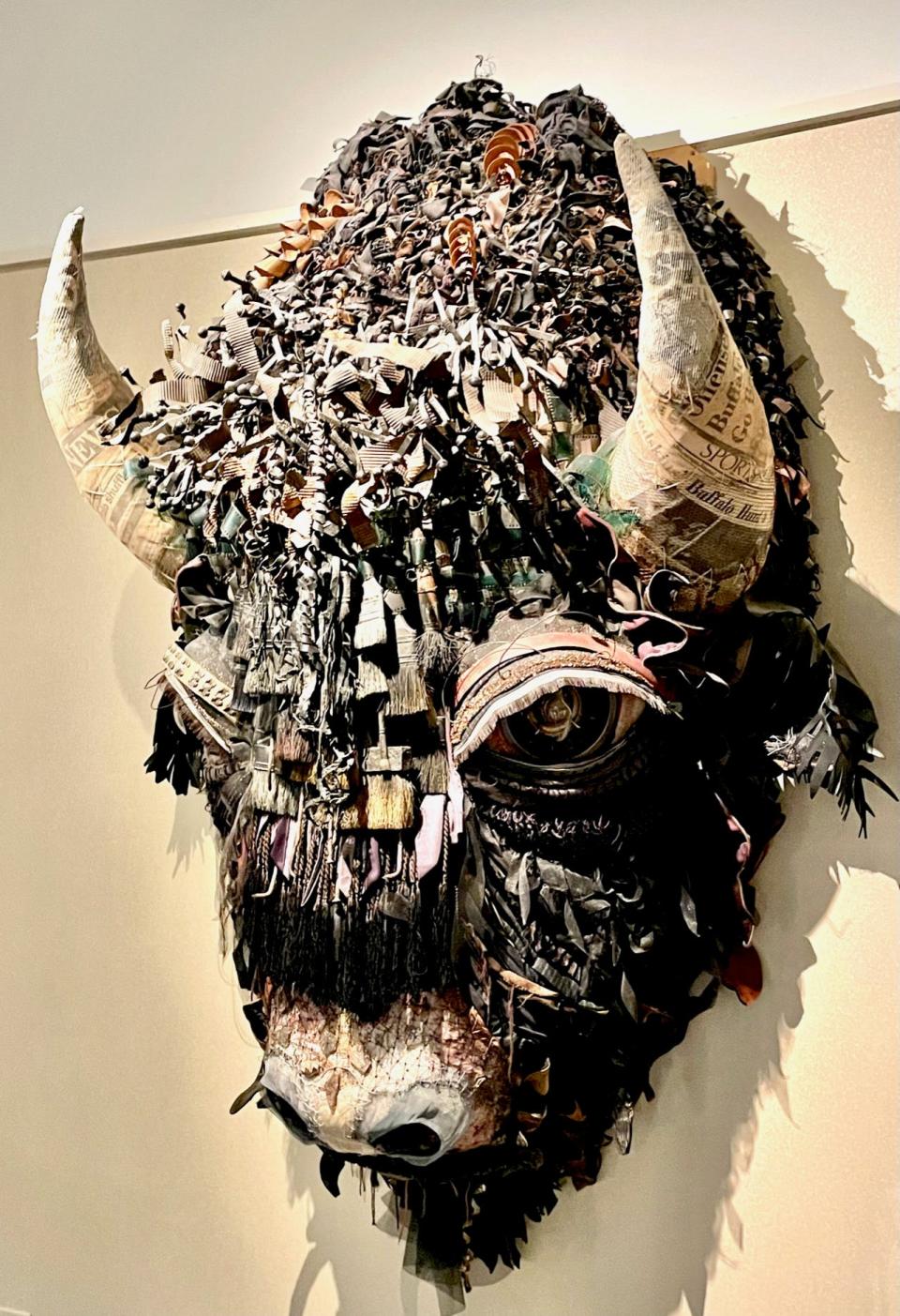 "Buffalo," a mixed-media work by New Mexican artist Holly Hughes, is a favorite of many visitors to the capitol.