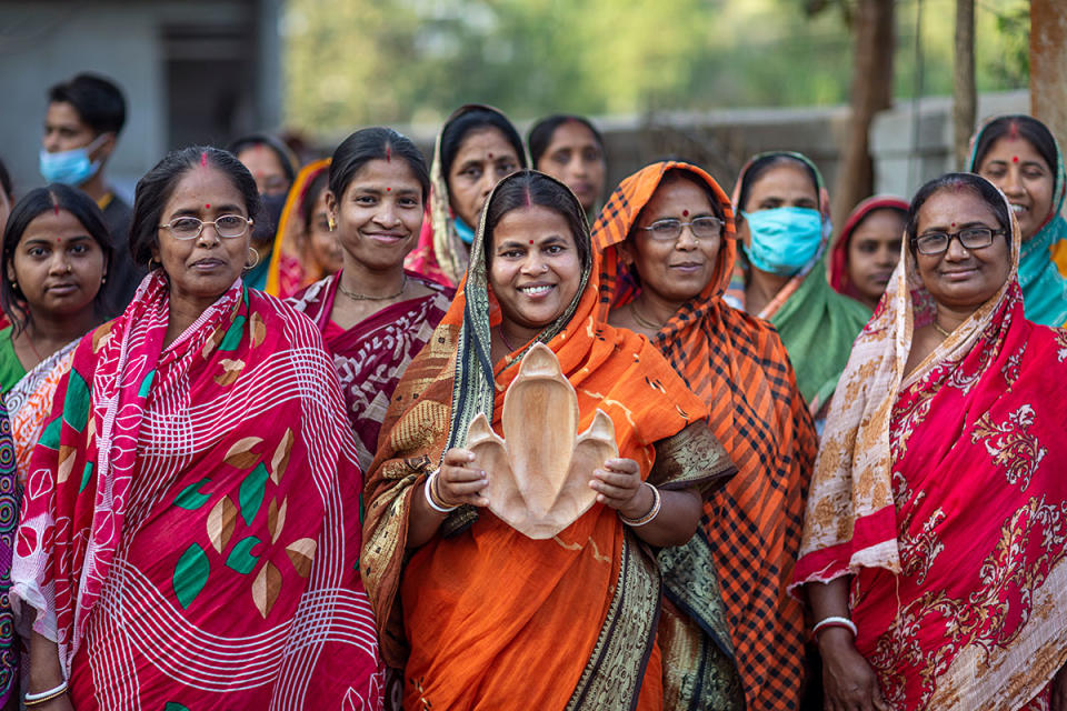 Artisans from the non-profit partner in India - Credit: Courtesy of Accompany