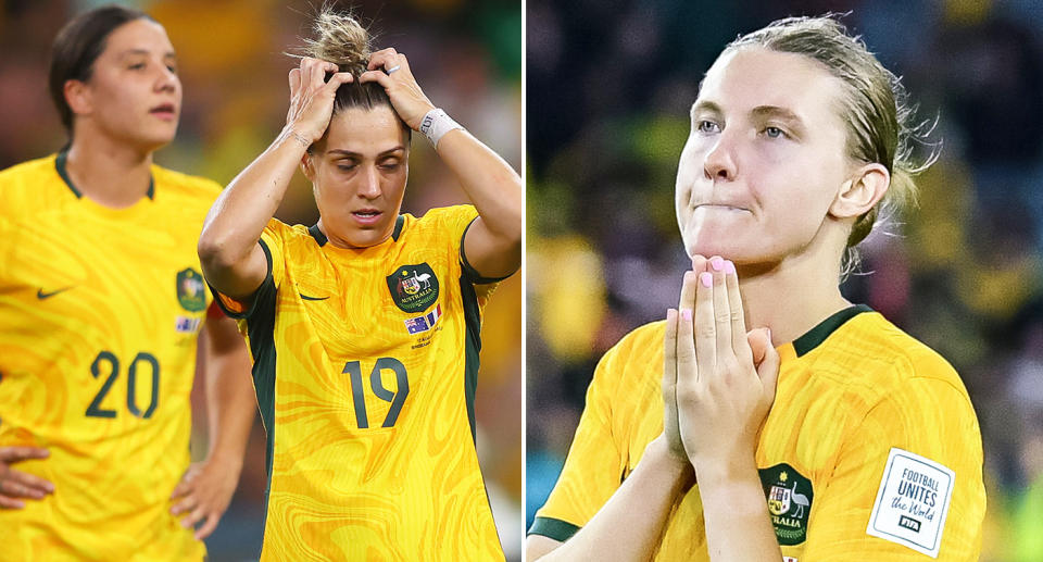 Matildas stars Katrina Gorry and Clare Hunt are in doubt for the Olympics after picking up injuries. Image: Getty