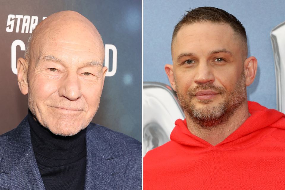 Patrick Stewart and Tom Hardy (Getty Images)