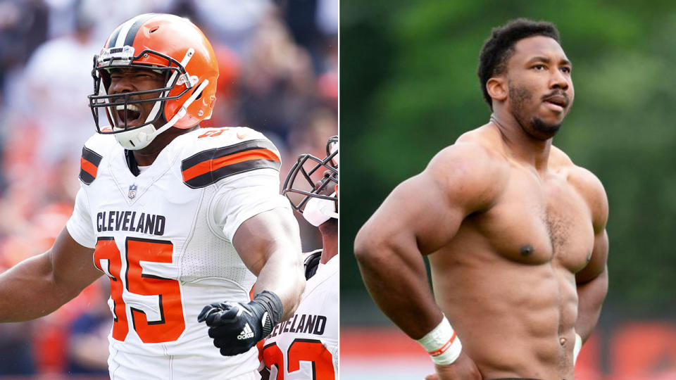 Myles Garrett mocked his attacker after being punched in the face while sitting in his car.