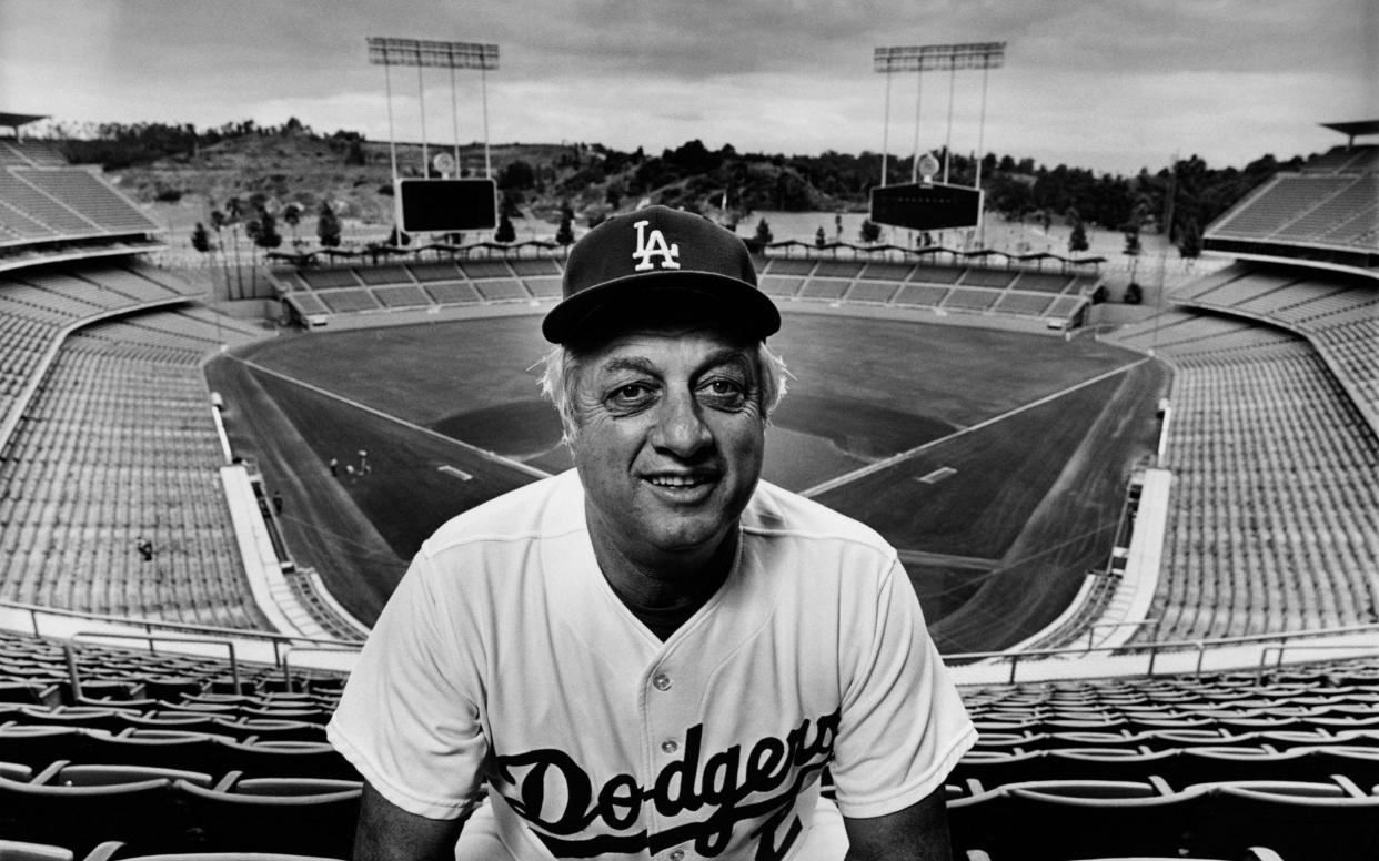 Tommy Lasorda at his beloved Dodger Stadium in 1980 - George Rose/Getty Images