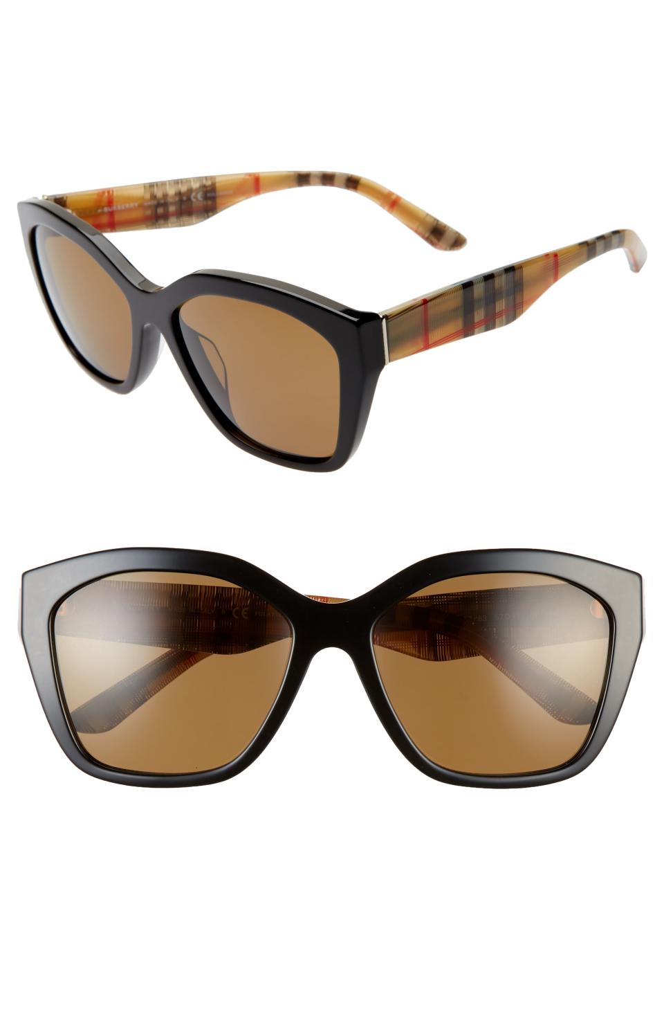 57mm Vintage Check Polarized Sunglasses