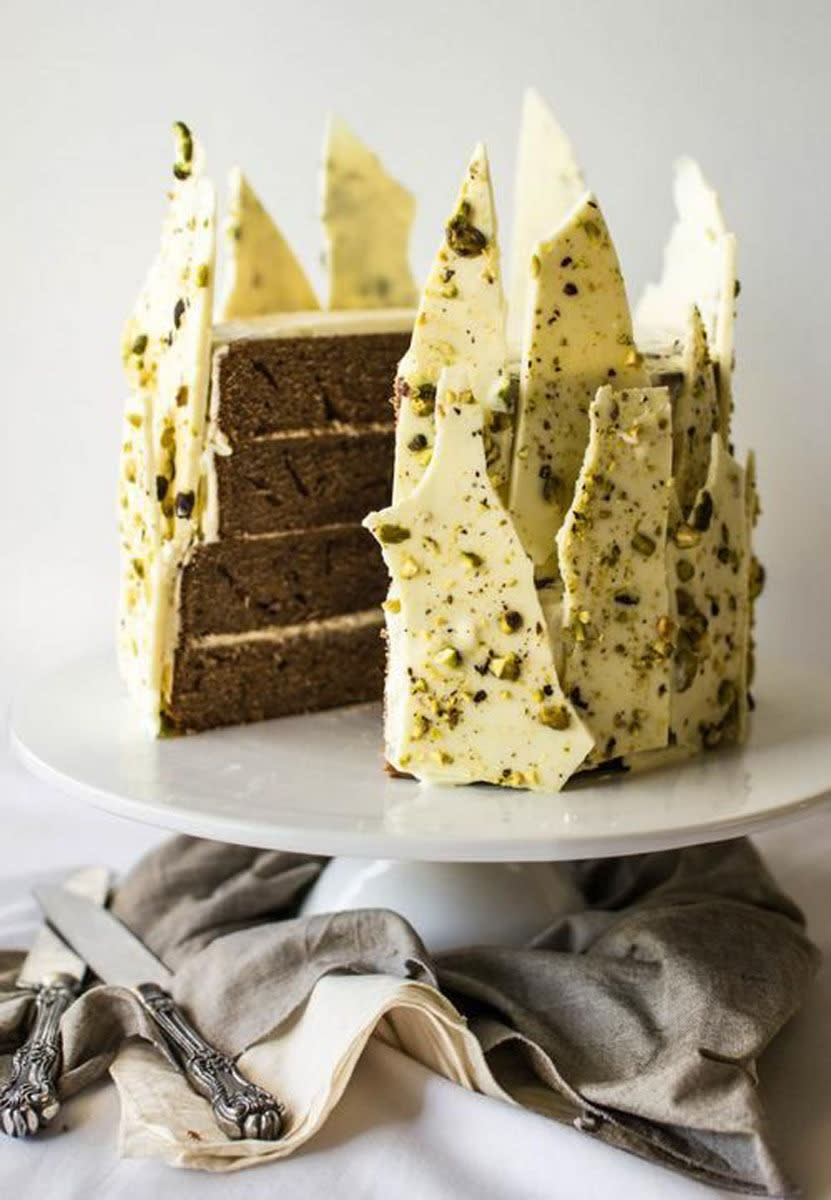 White Christmas Shard Cake