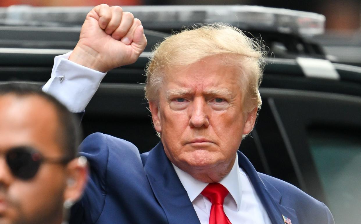 Donald Trump in New York preparing to testify in an investigation about his family’s business practices. He has criticised the FBI raid on his Mar-a-Lago home - James Devaney/GC Images