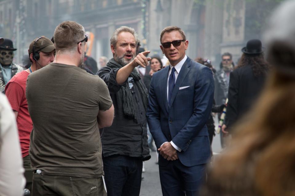 Mendes and Daniel Craig (Credit: Sony)