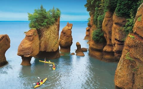 Hopewell Rocks are part of the New Brunswick coastline