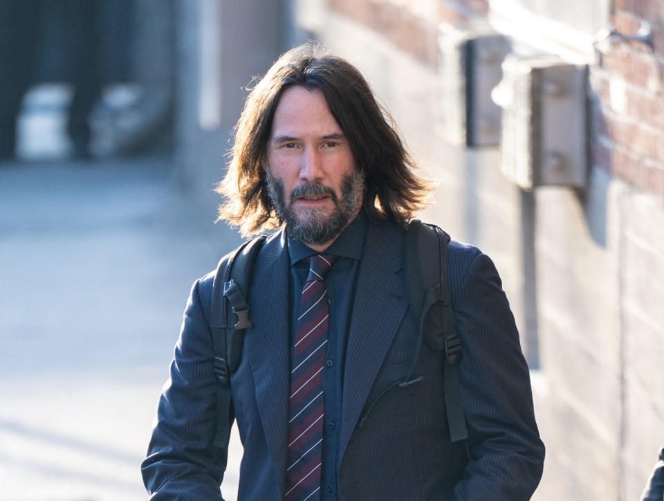 Keanu Reeves is seen at "Jimmy Kimmel Live" on October 05, 2022 in Los Angeles, California