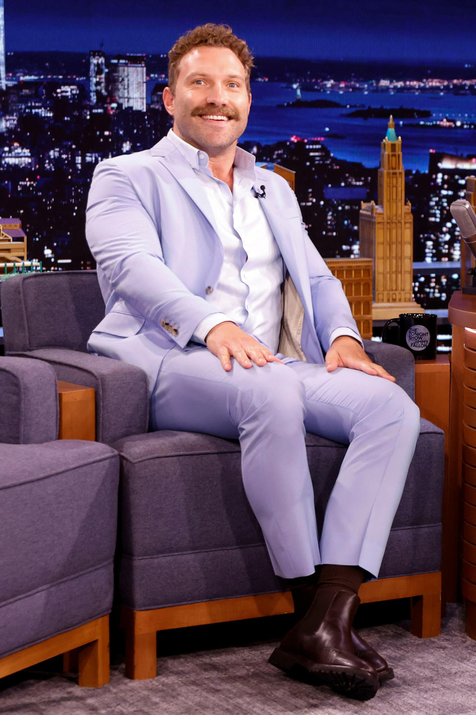 <p>Jai Courtney guest stars on <em>The Tonight Show Starring Jimmy Fallon</em> on Aug. 16 in N.Y.C.</p>