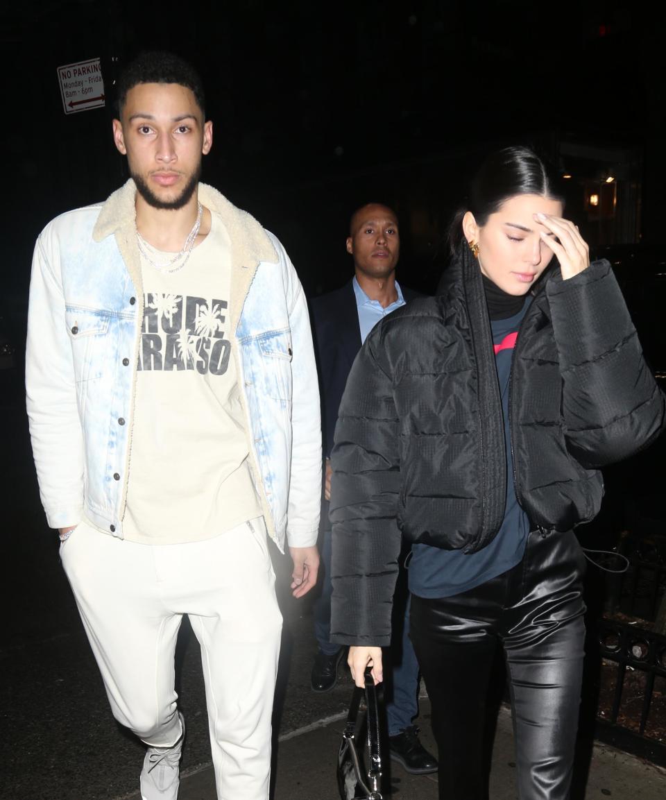 Kendall Jenner and Ben Simmons going to Dinner in New York City. (Splash)