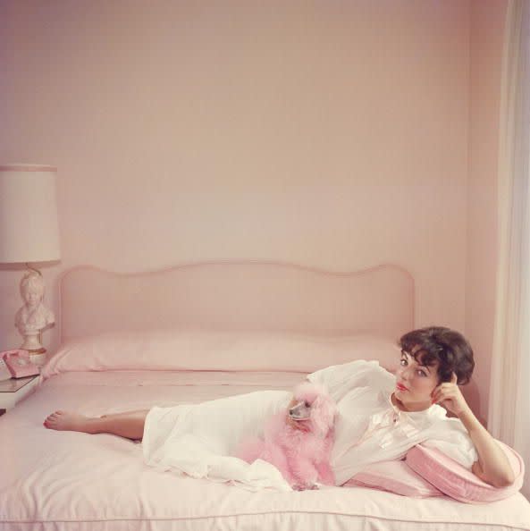 Joan Collins's Pink Bedroom