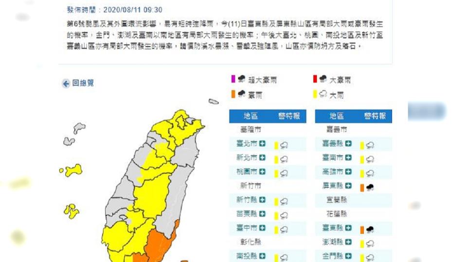 （圖／翻攝自中央氣象局）