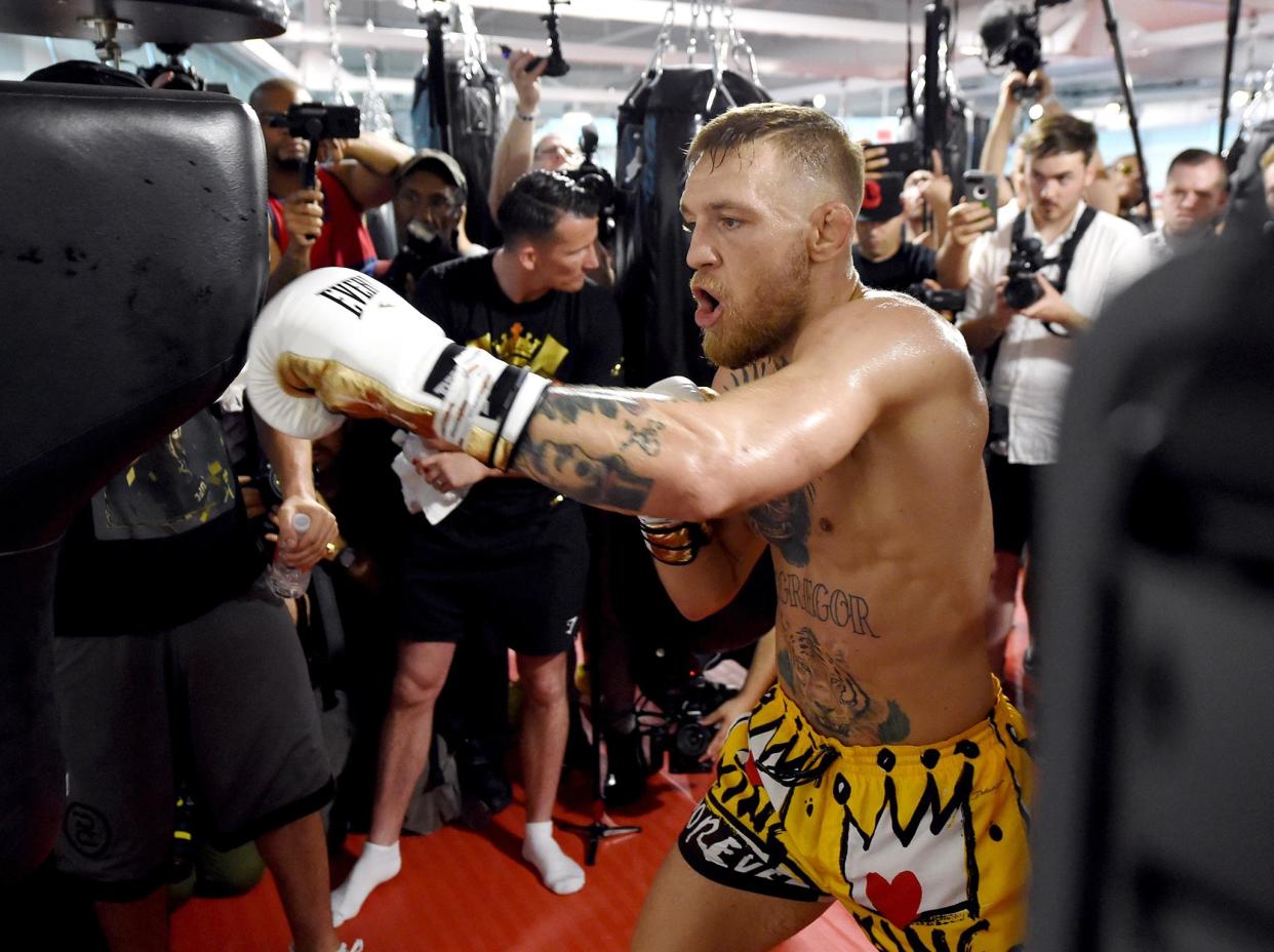 Conor McGregor faces Floyd Mayweather on August 26: Getty Images